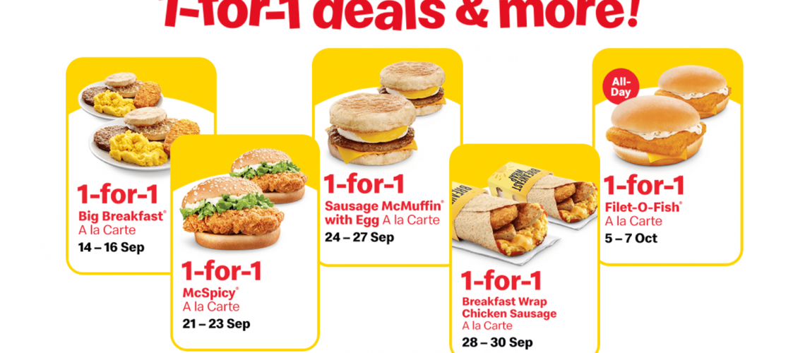 SG Halal Deals Mcdonalds 1 for 1 Promotion